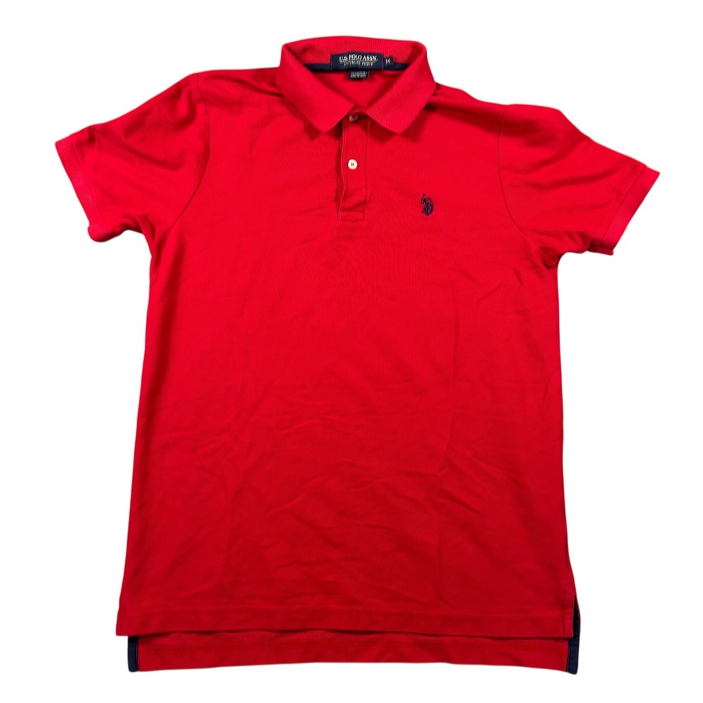 U.S. Polo Assn. Men's Red Polo Shirt with Navy Logo